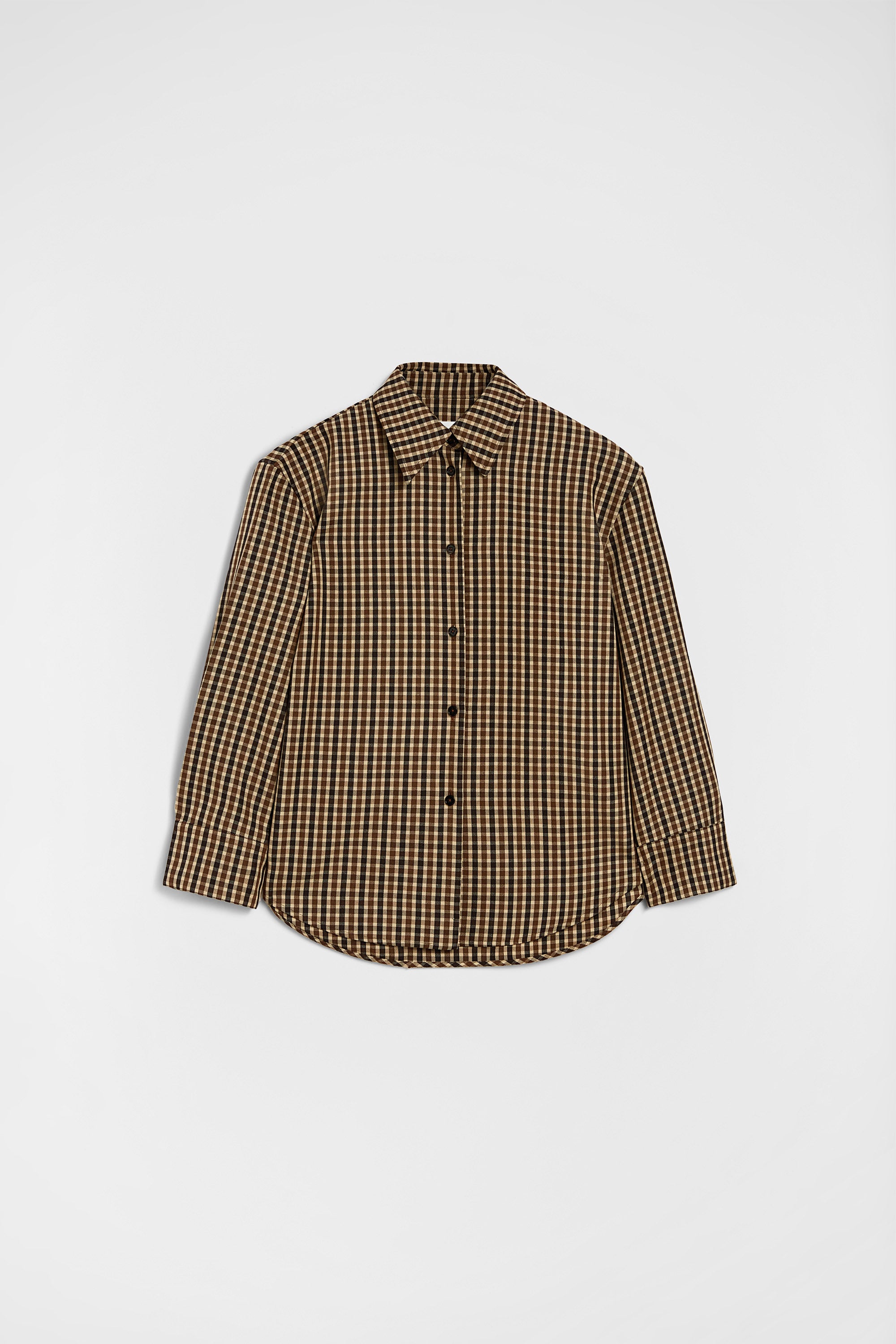 jil sander wool canvas printed shirt for women