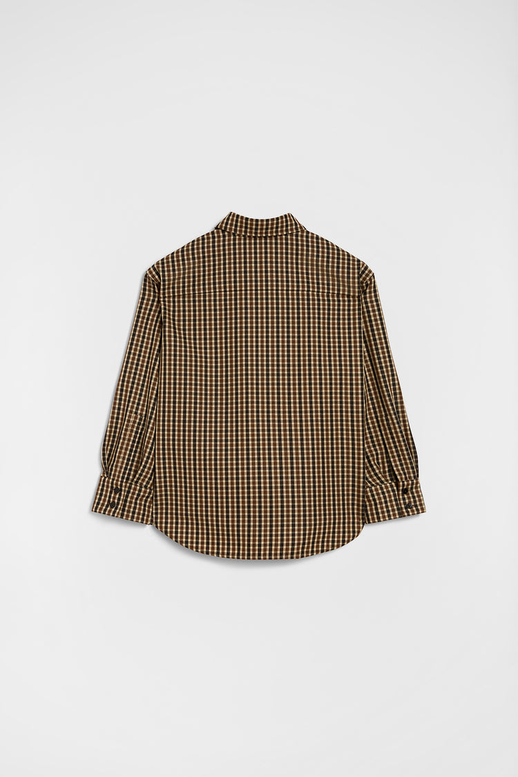 jil sander wool canvas printed shirt for women