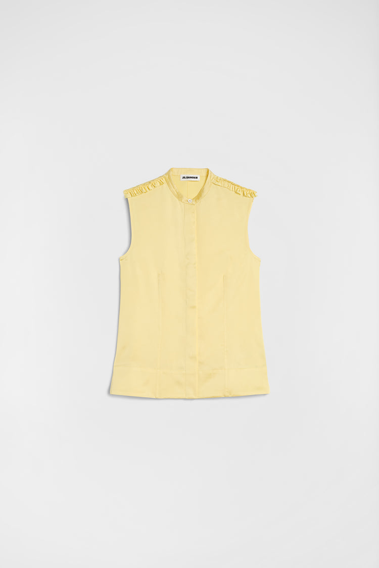 jil sander fluid viscose ruffle top for women