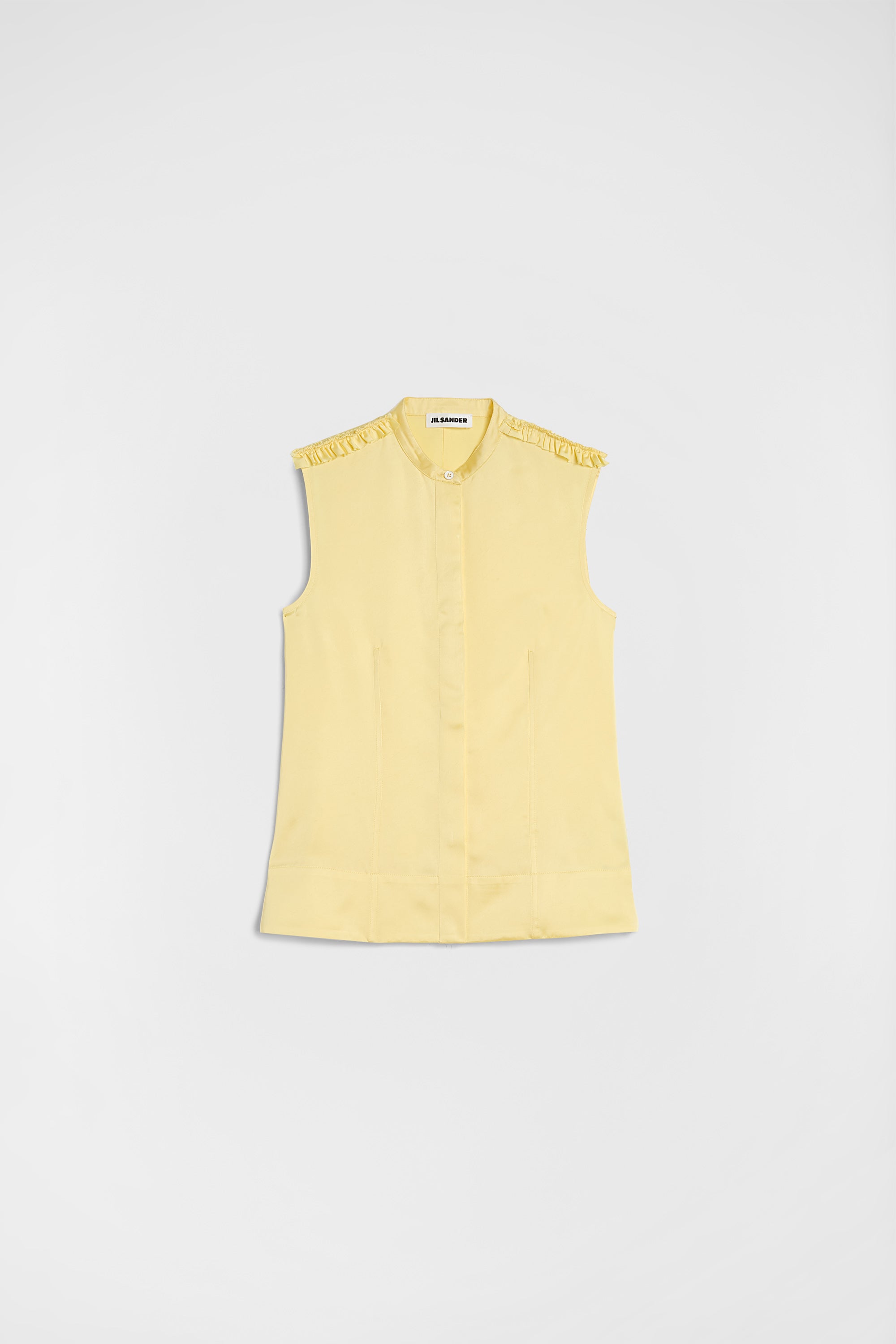 jil sander fluid viscose ruffle top for women