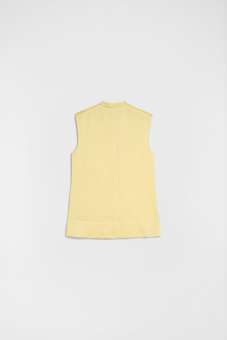 jil sander fluid viscose ruffle top for women