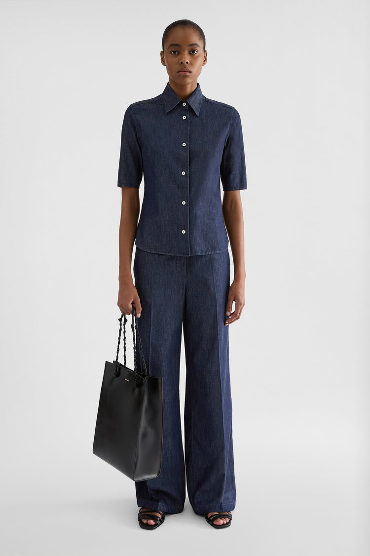 جيل ساندر cotton chambray shirt لـ النساء