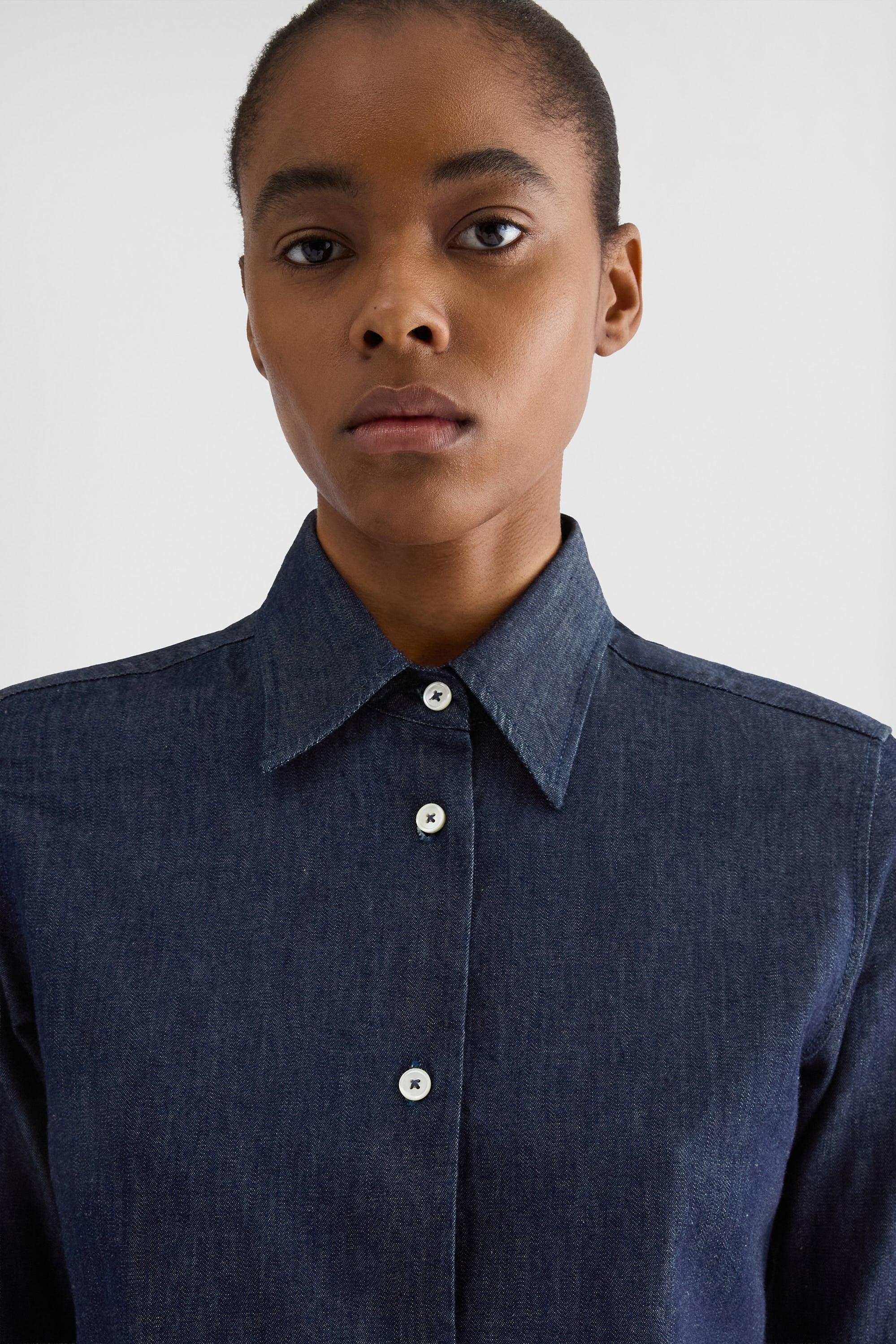 جيل ساندر cotton chambray shirt لـ النساء