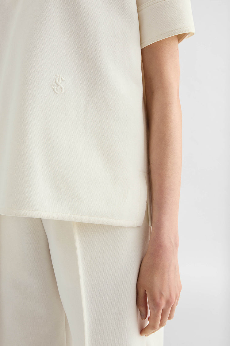 jil sander cotton blend polo t-shirt for women