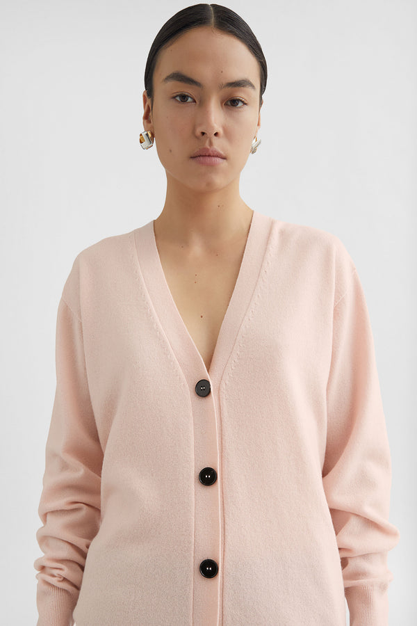 jil sander lightweight cashmere v-neck cardigan for women