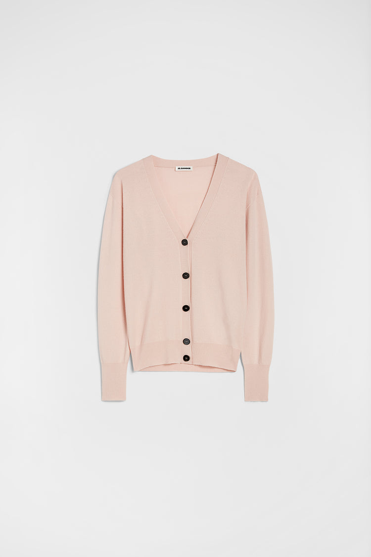 jil sander lightweight cashmere v-neck cardigan for women