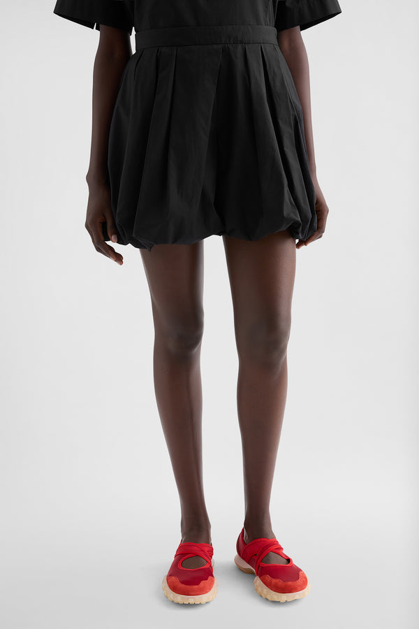 jil sander cotton poplin balloon shorts for women