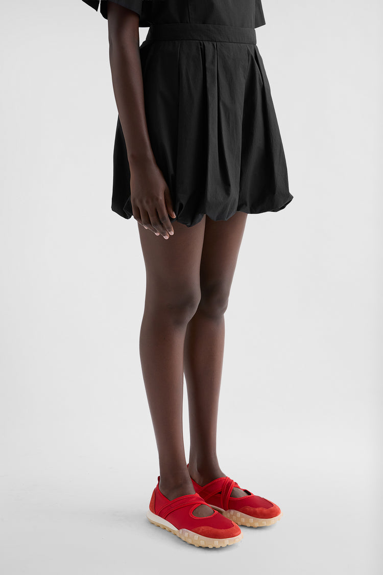 jil sander cotton poplin balloon shorts for women