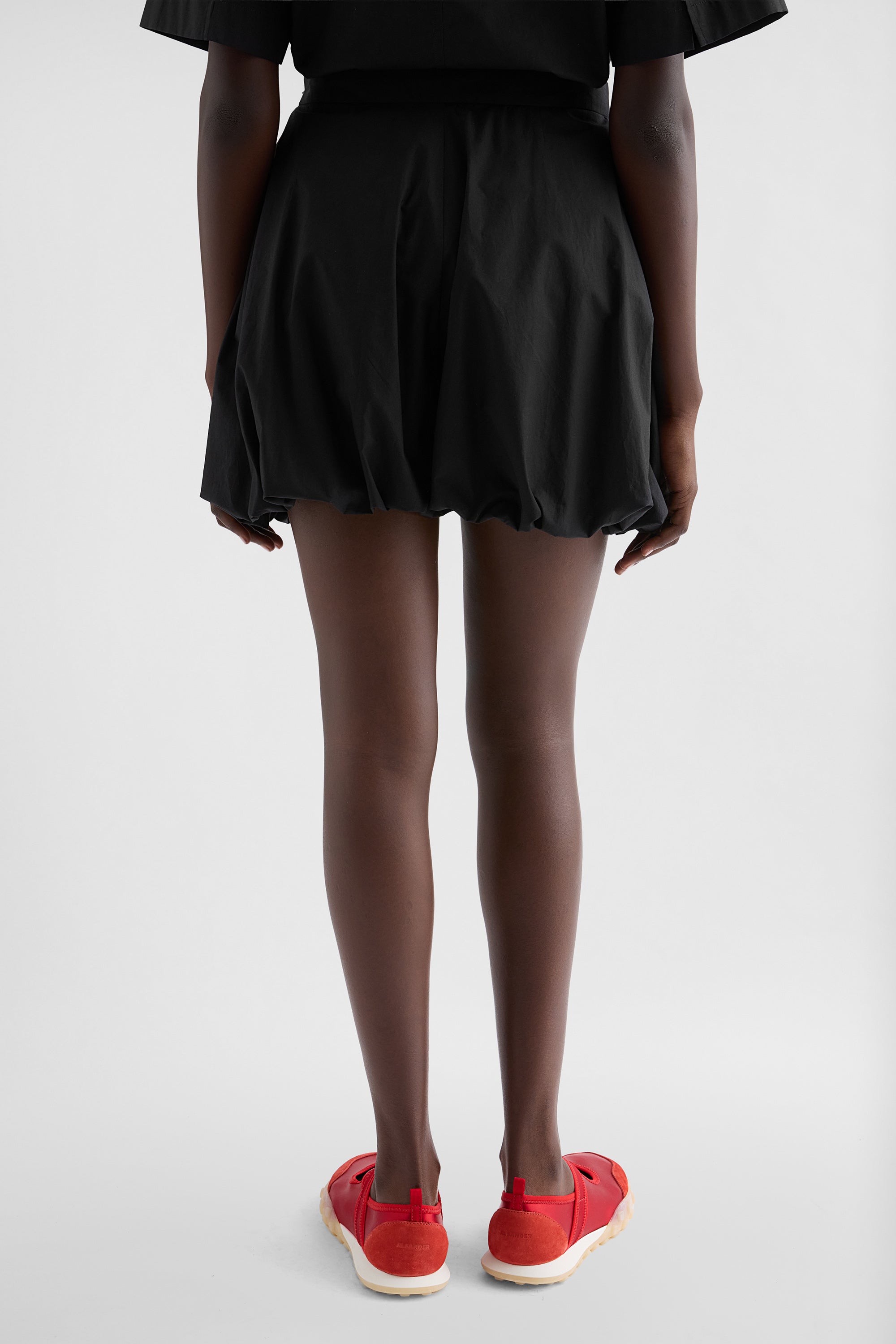 jil sander cotton poplin balloon shorts for women