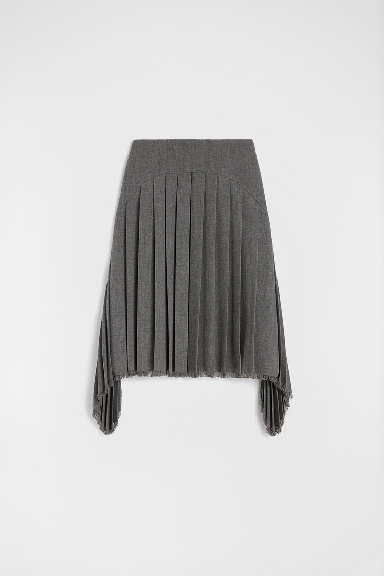 جيل ساندر تنورة من قماش الصوف مطوي لـ النساء