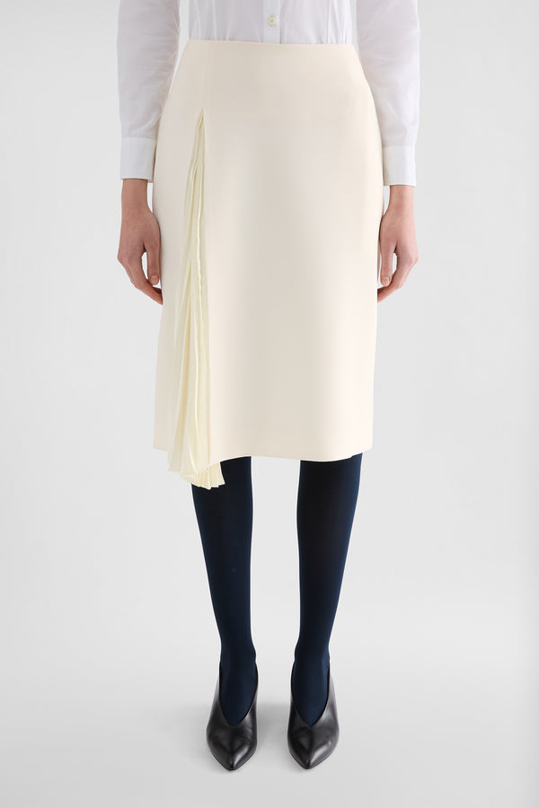 جيل ساندر wool sablé pleated skirt لـ النساء