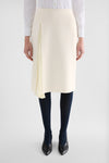 Wool Sablé Pleated Skirt