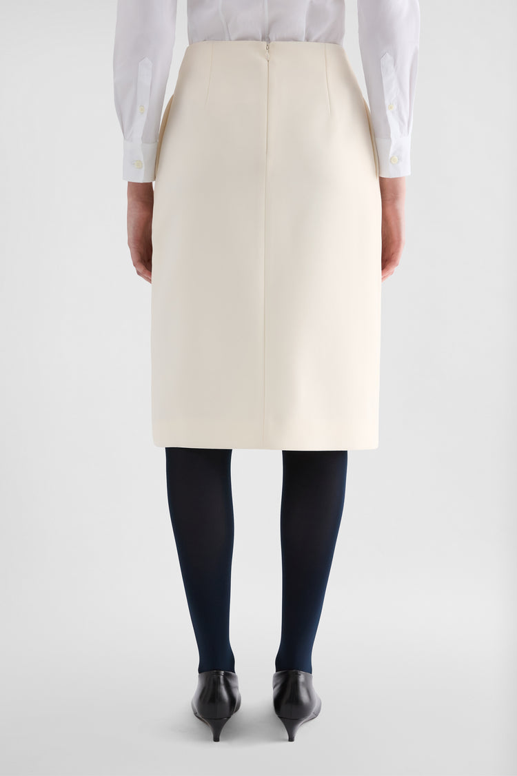 جيل ساندر wool sablé pleated skirt لـ النساء