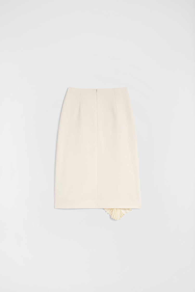 جيل ساندر wool sablé pleated skirt لـ النساء