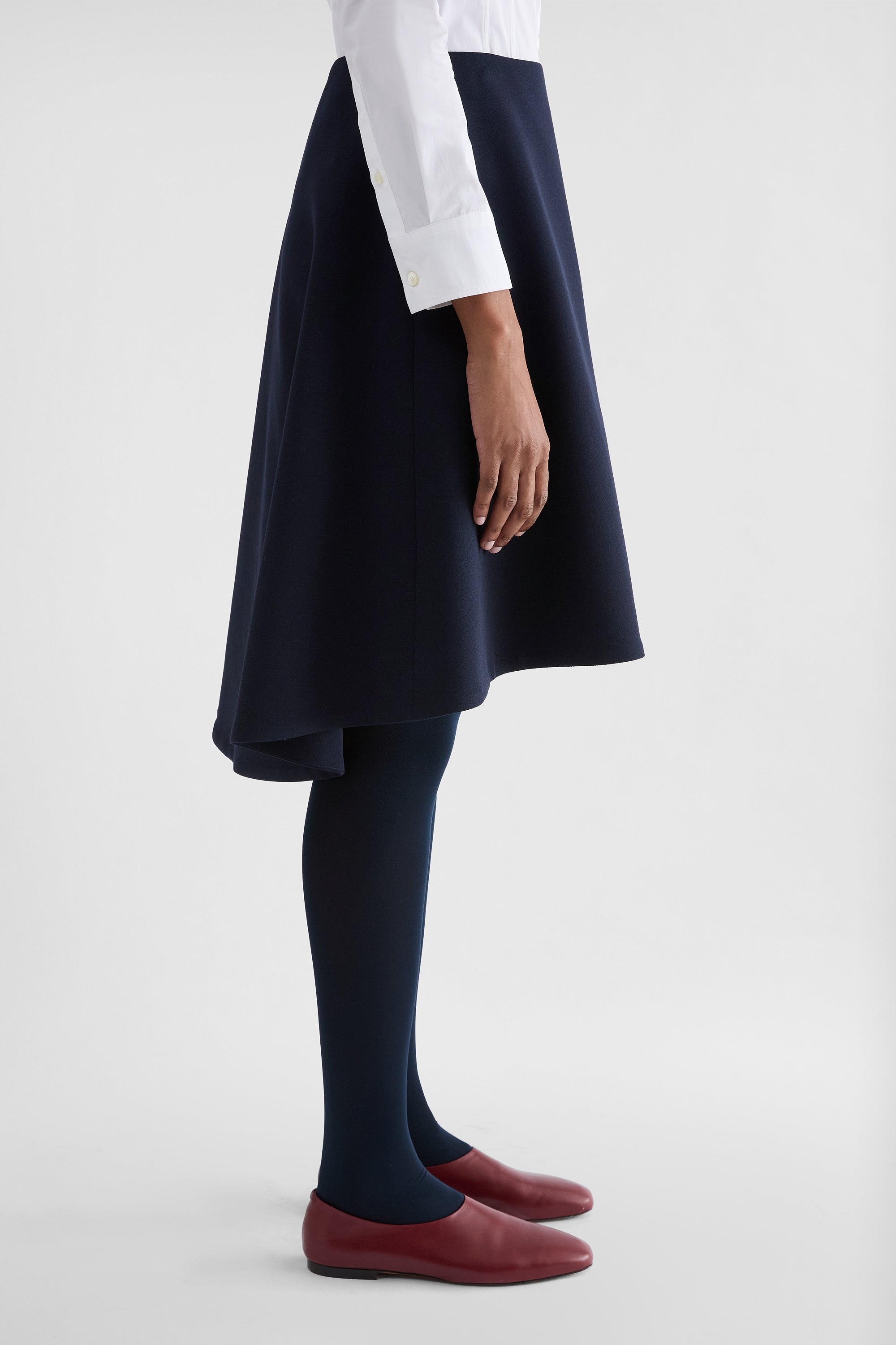 jil sander wool sablé skirt for women