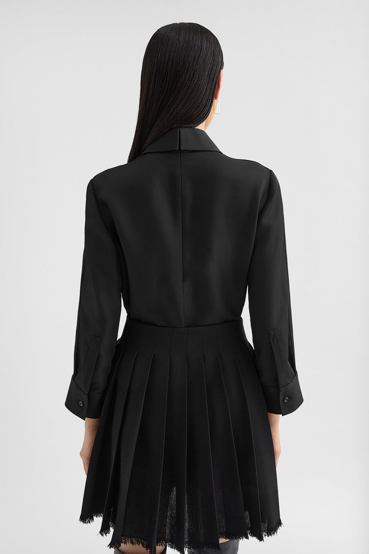 jil sander wool gabardine shirt for women