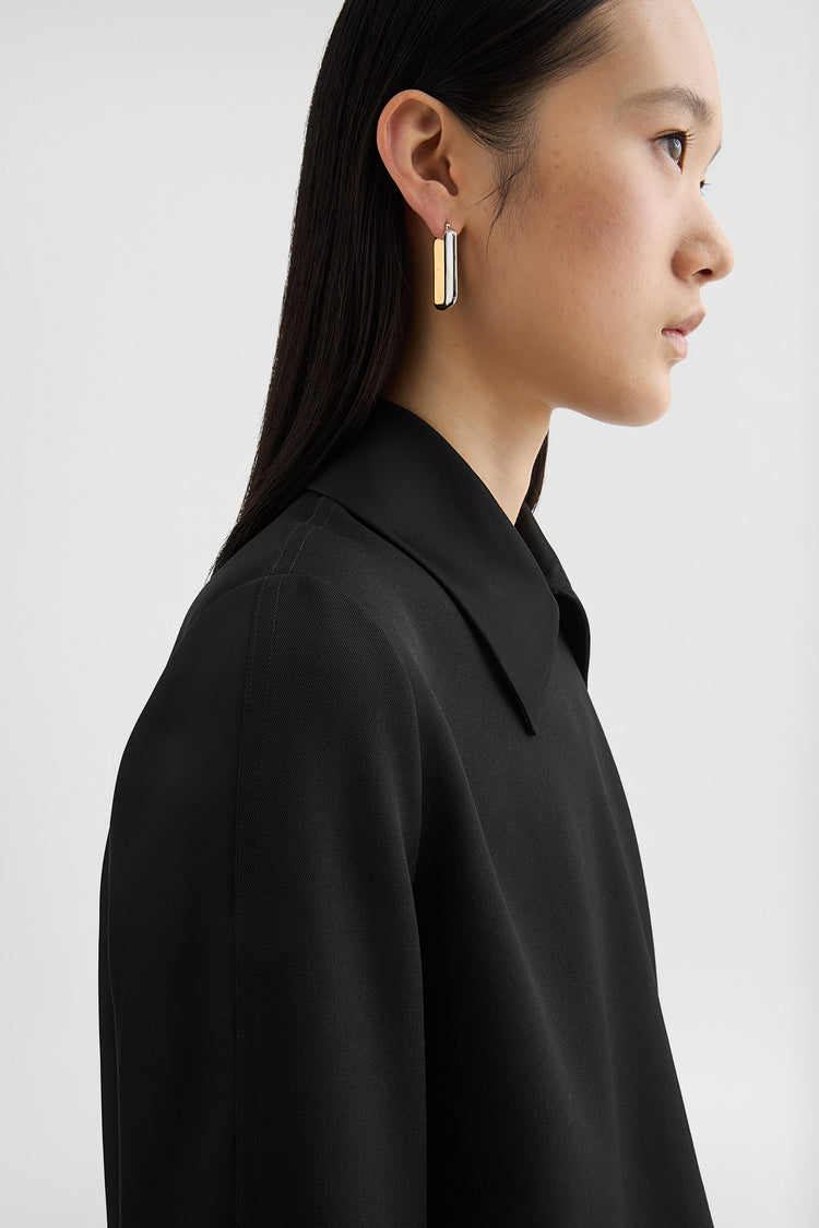 jil sander wool gabardine shirt for women