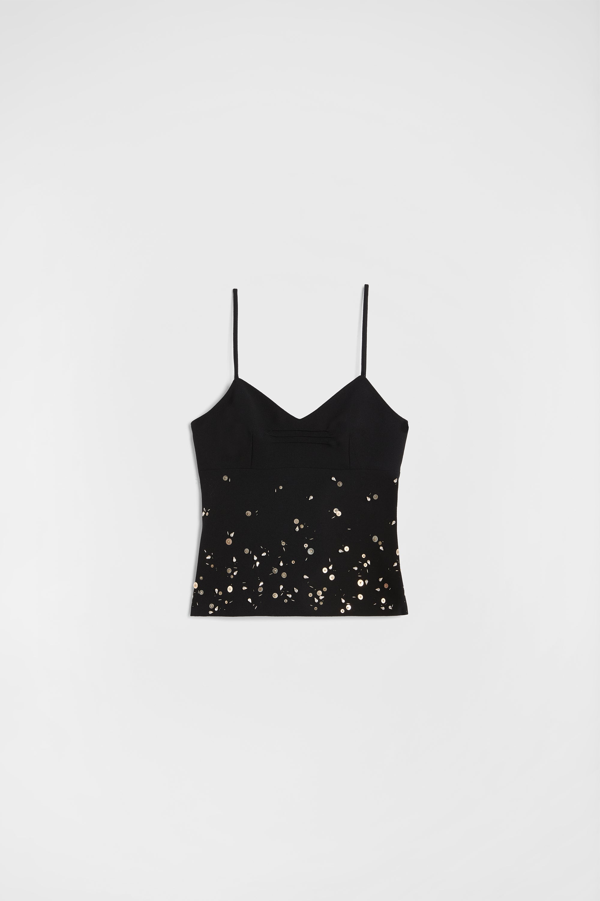 jil sander wool sablé embroidered top for women