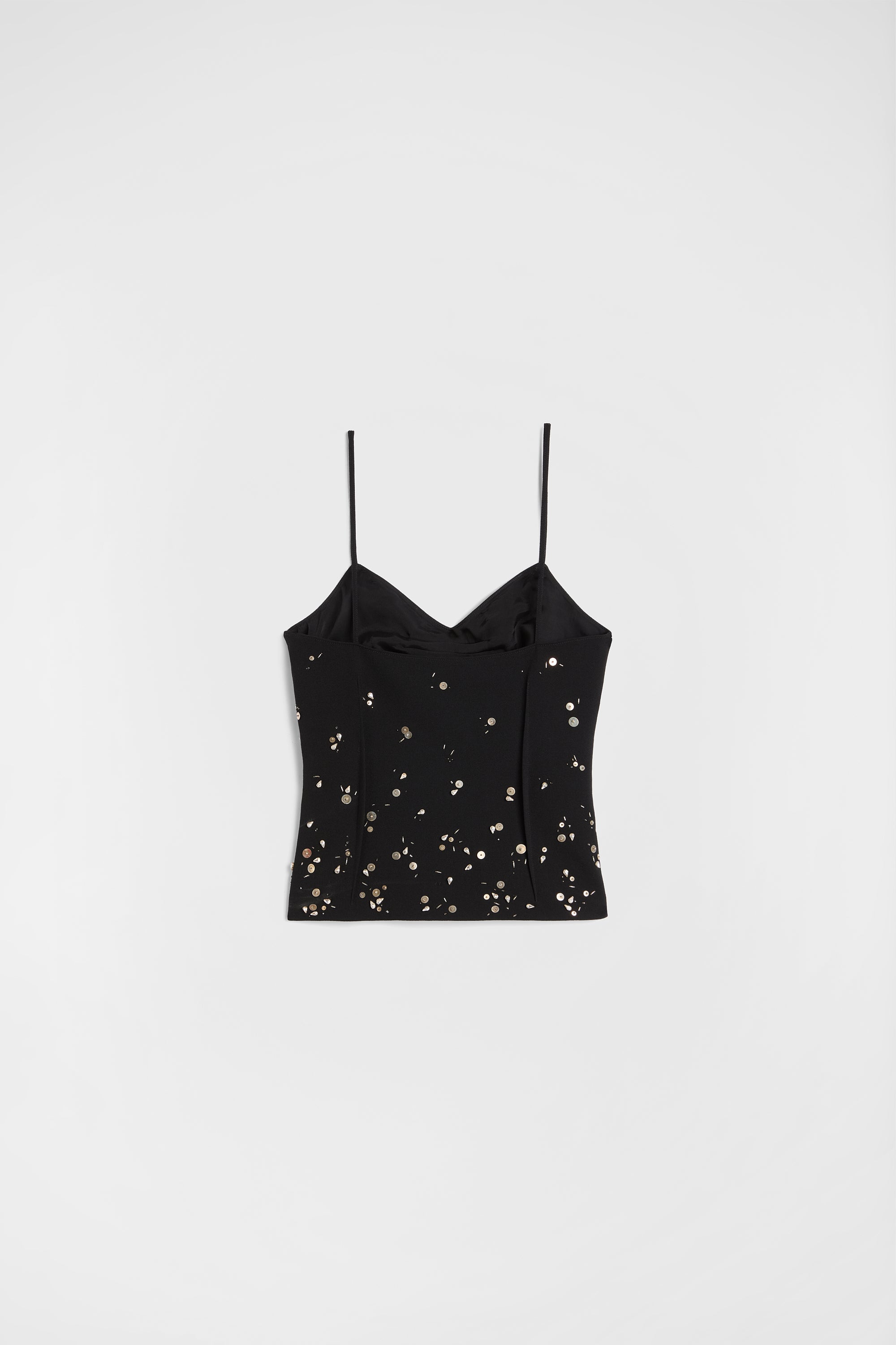 jil sander wool sablé embroidered top for women