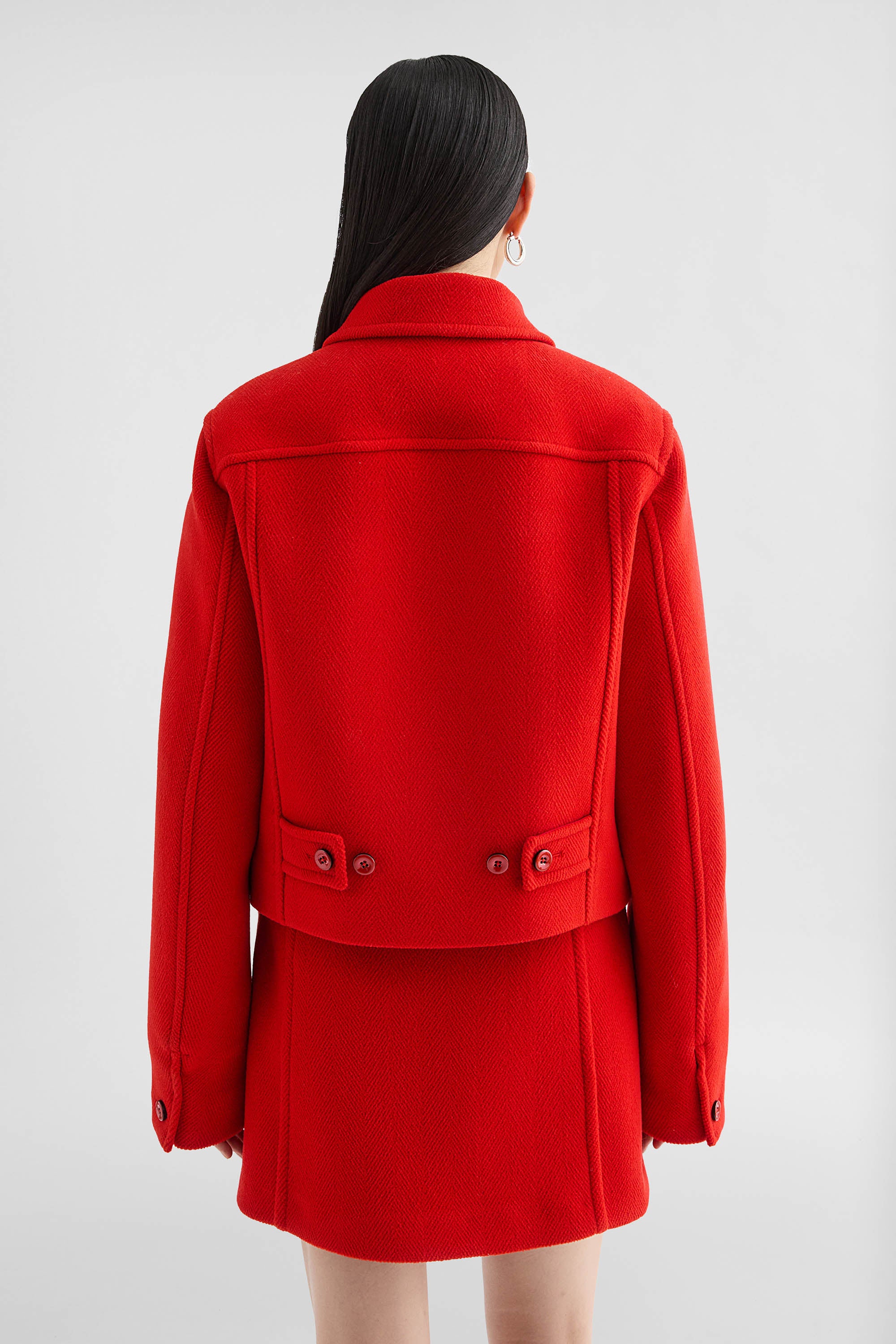 jil sander wool chevron jacket for women