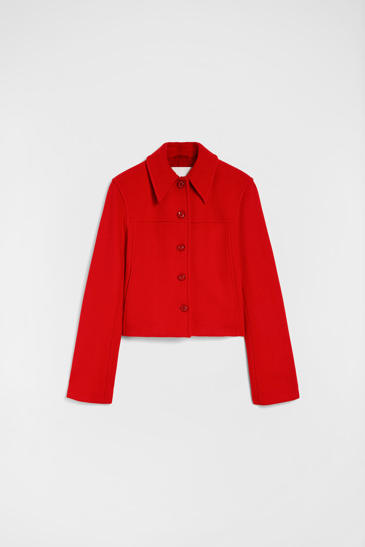 jil sander wool chevron jacket for women