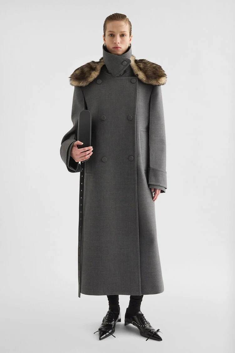 Wool Gabardine Coat