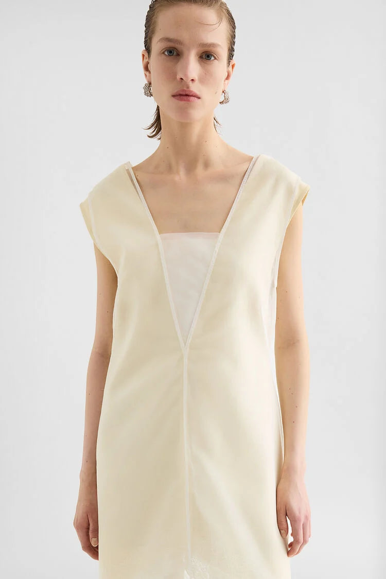 Organza V-Neck Dress