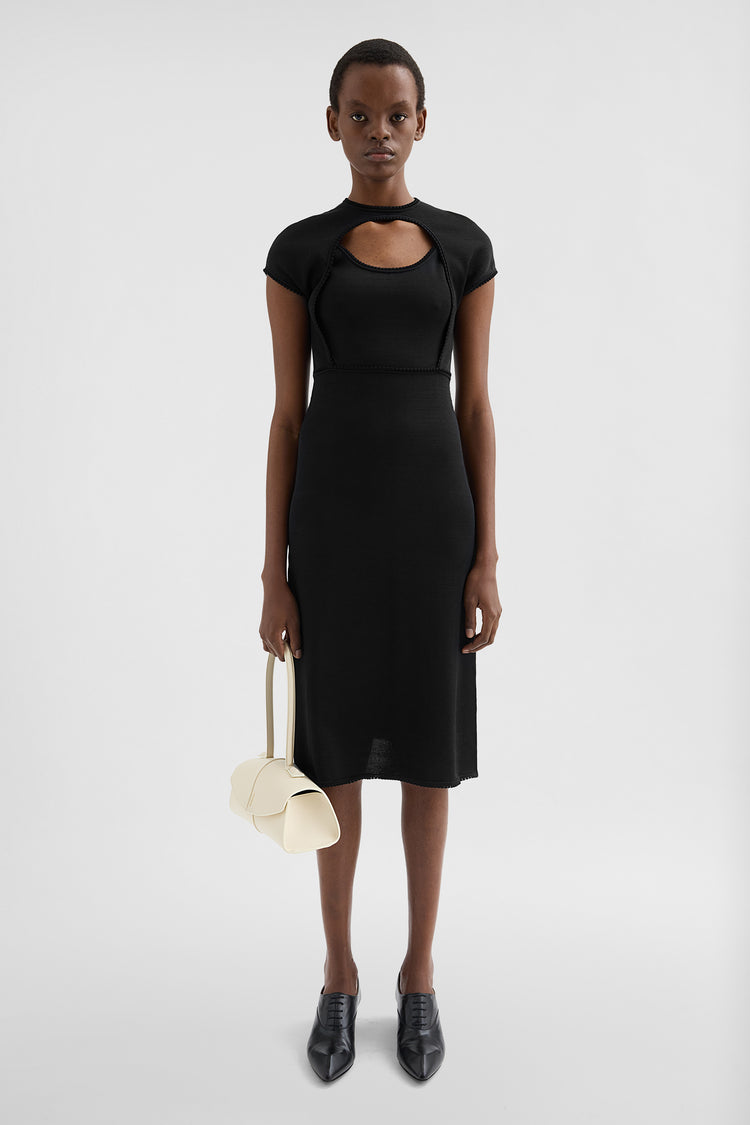 jil sander viscose knit kimono dress for women