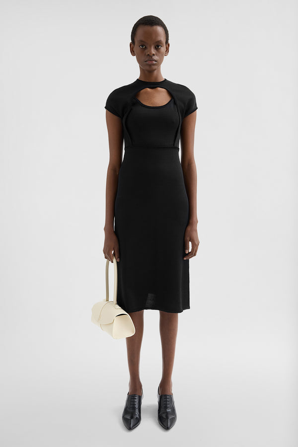 jil sander viscose knit kimono dress for women