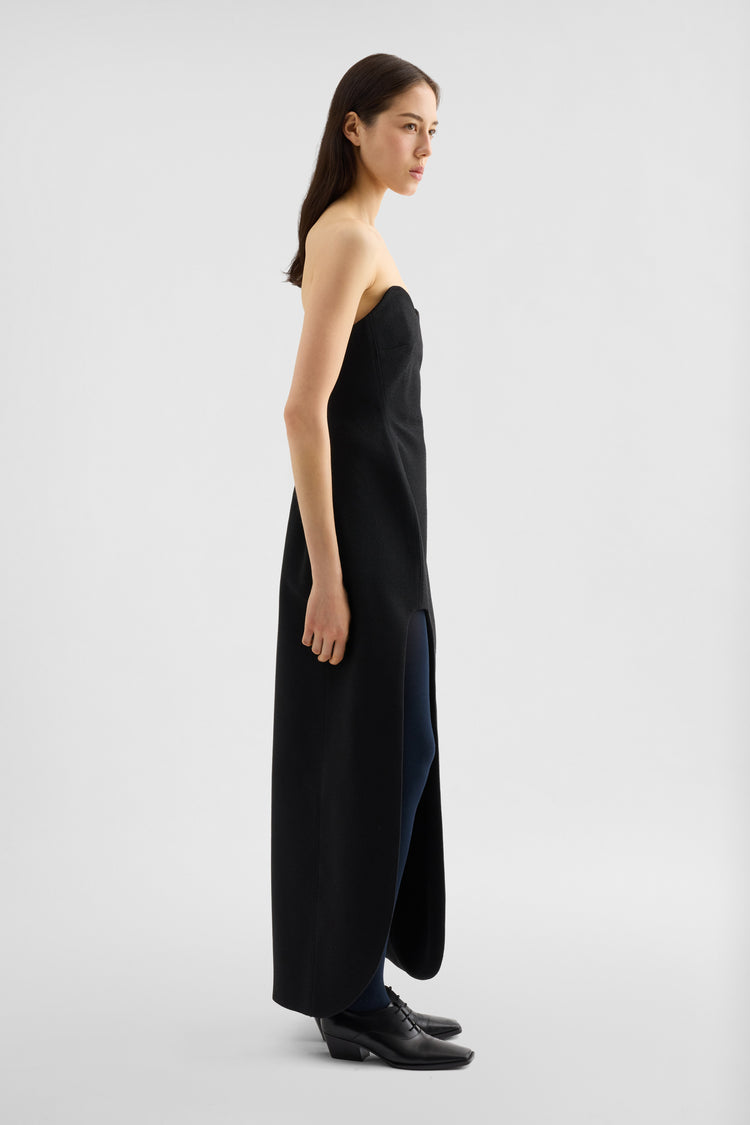jil sander wool sablé bustier dress for women