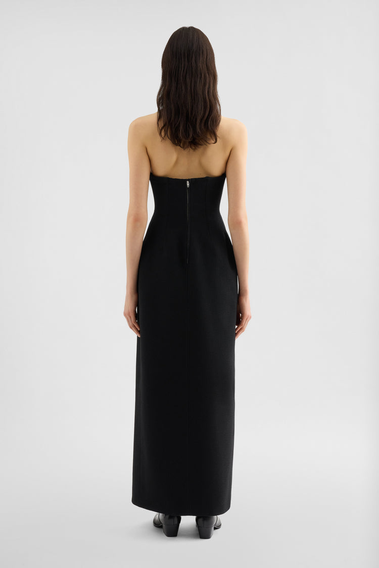 jil sander wool sablé bustier dress for women