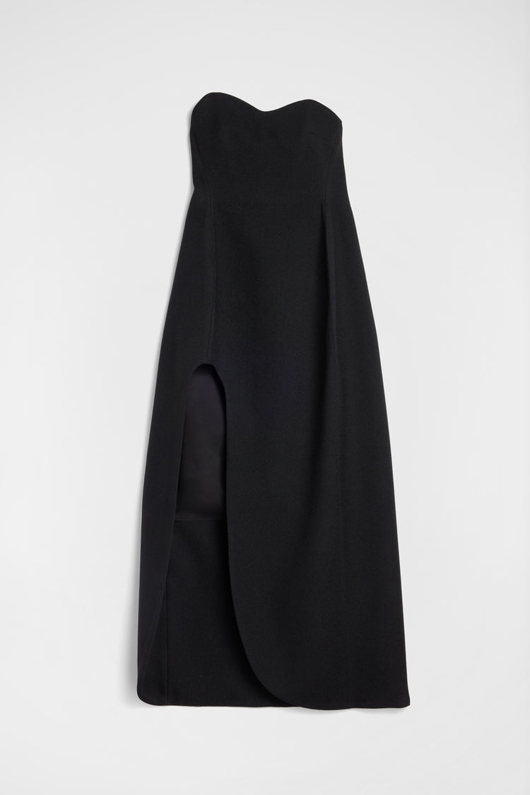 jil sander wool sablé bustier dress for women