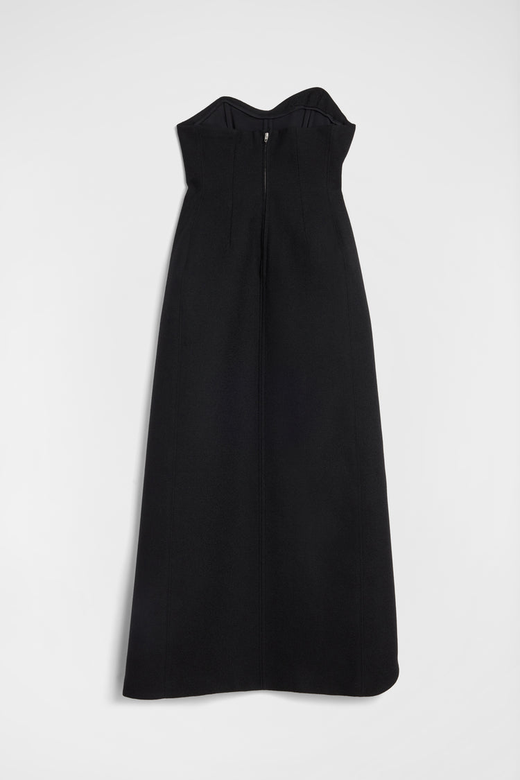 jil sander wool sablé bustier dress for women
