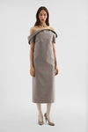 Wool Off-The-Shoulder Dress
