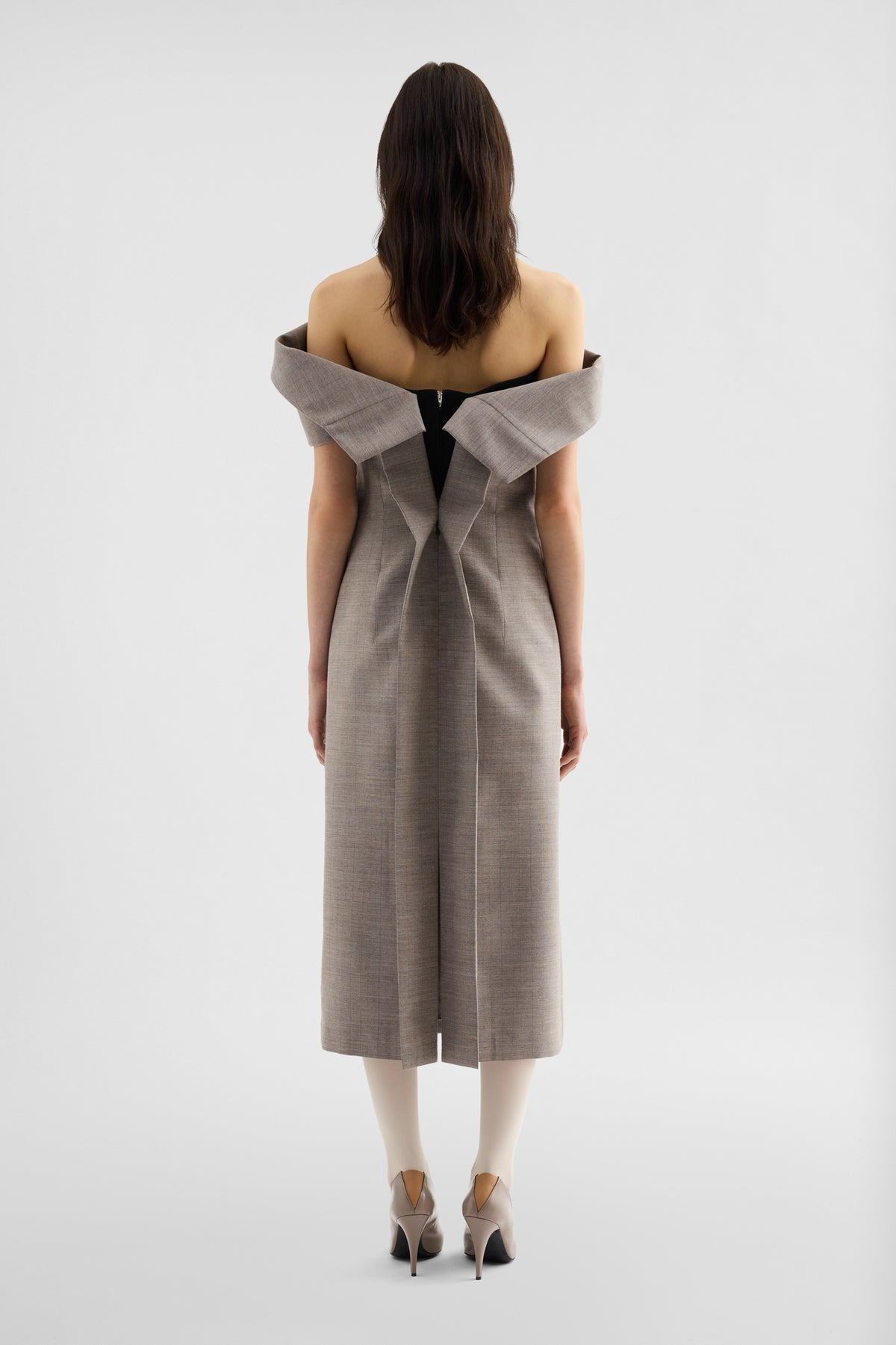jil sander wool off-the-shoulder dress for women