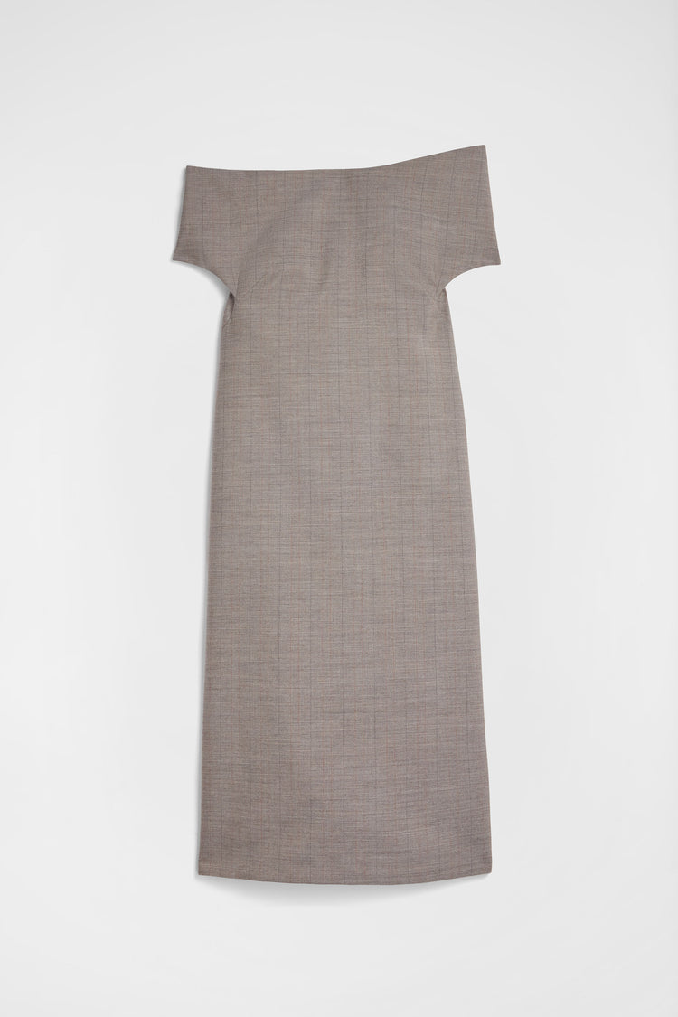 jil sander wool off-the-shoulder dress for women