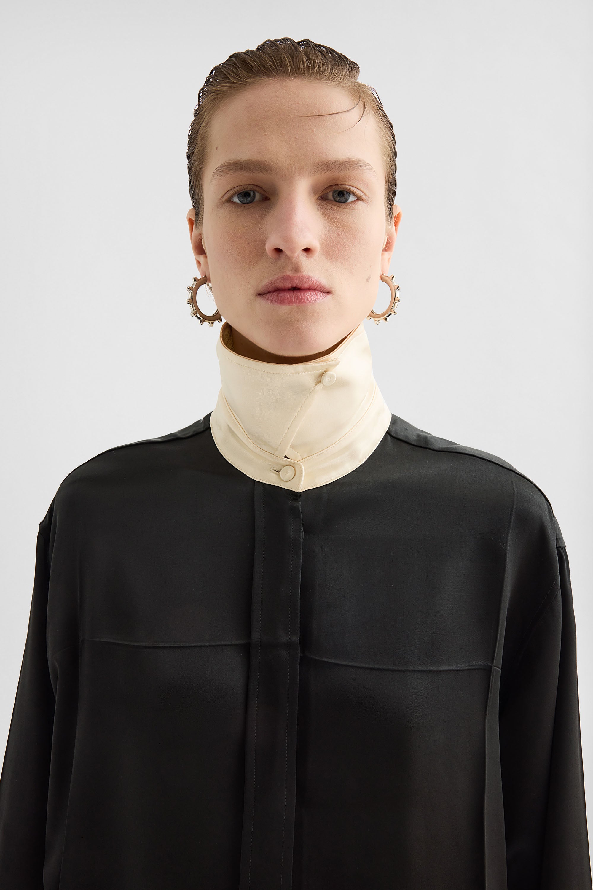 jil sander fluid satin shirt for women