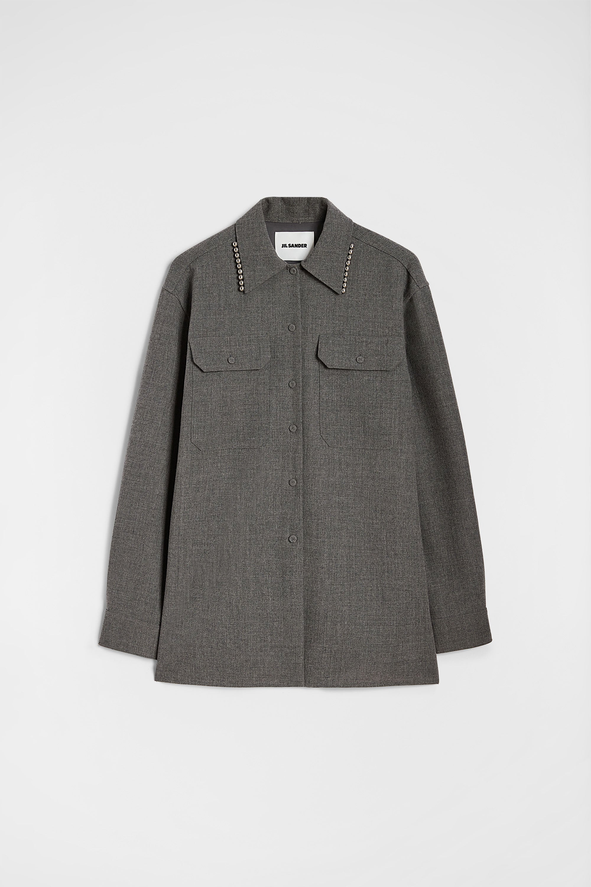 jil sander wool canvas shirt for women