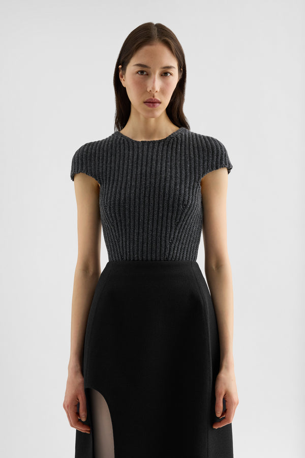 jil sander wool knit top for women