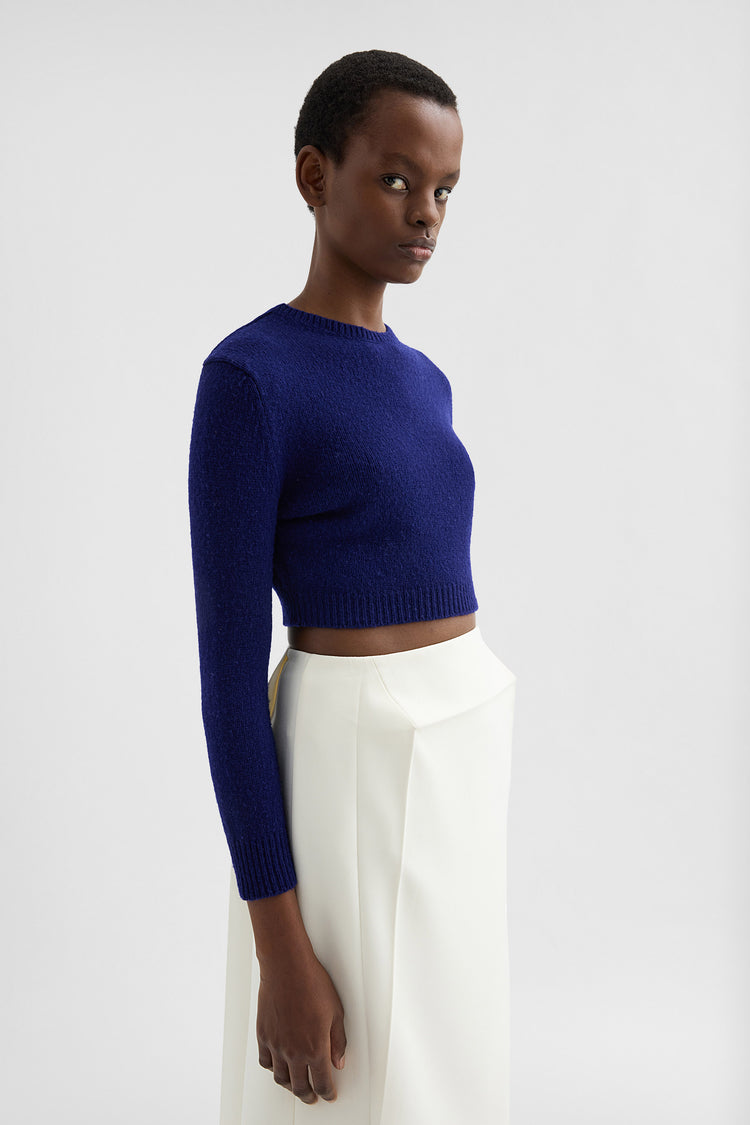 jil sander wool cropped sweater for women