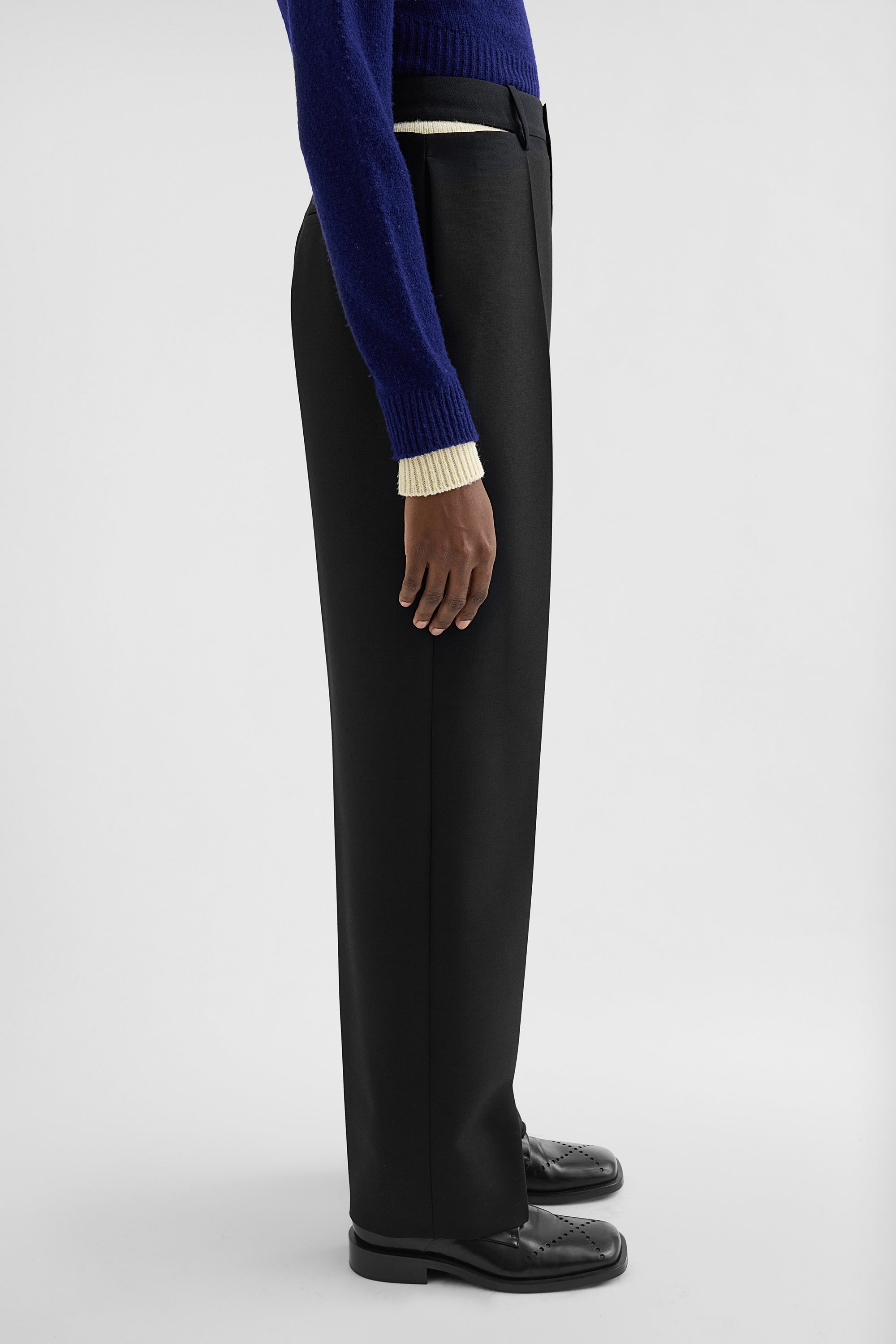 jil sander wool blend trousers for women
