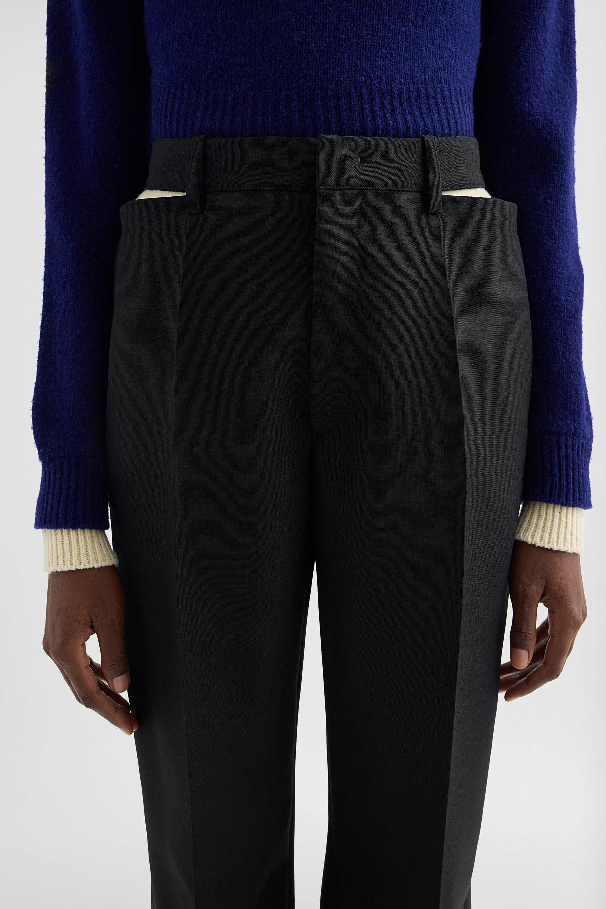 jil sander wool blend trousers for women