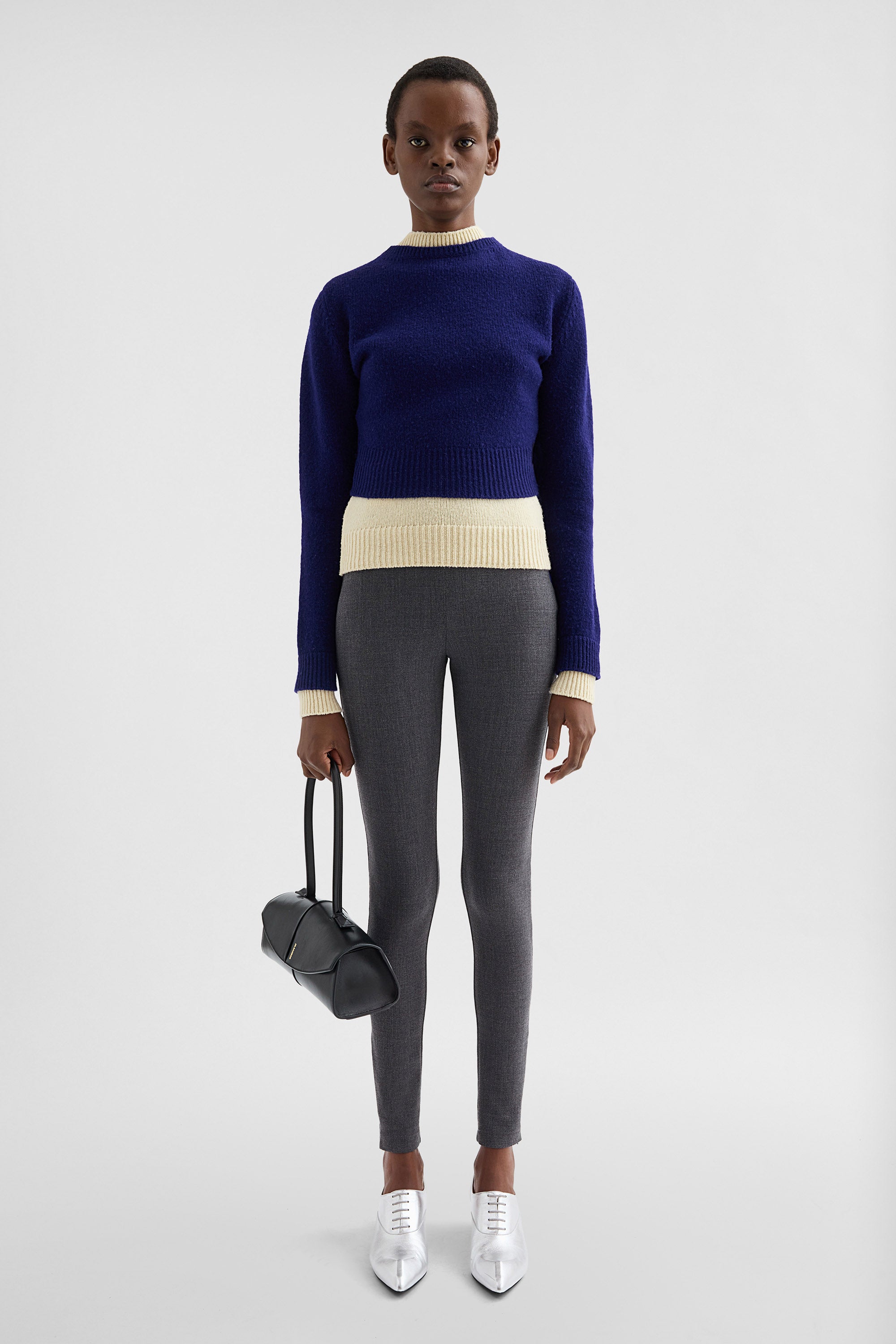 jil sander stretch wool leggings for women