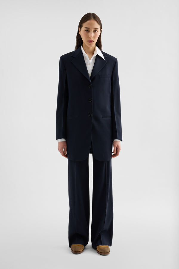 jil sander wool cady trousers for women