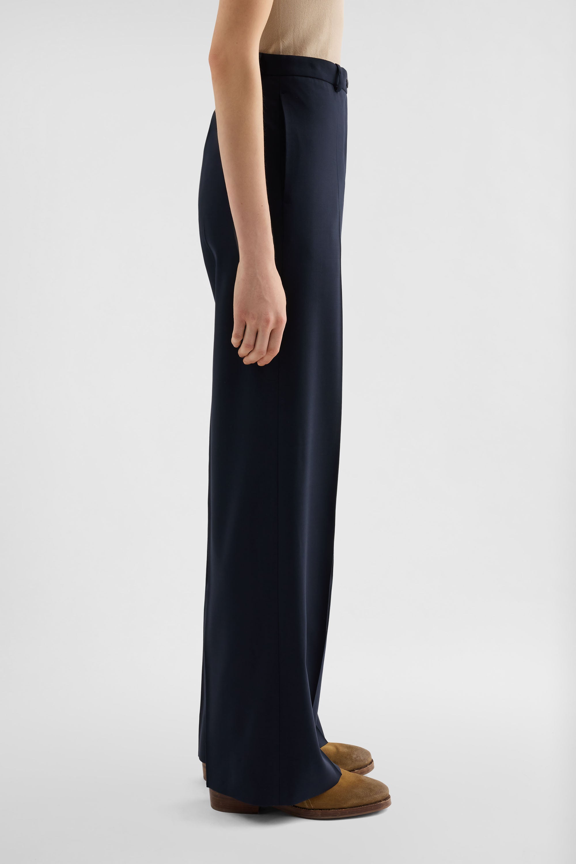 jil sander wool cady trousers for women
