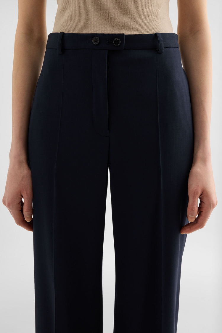 jil sander wool cady trousers for women