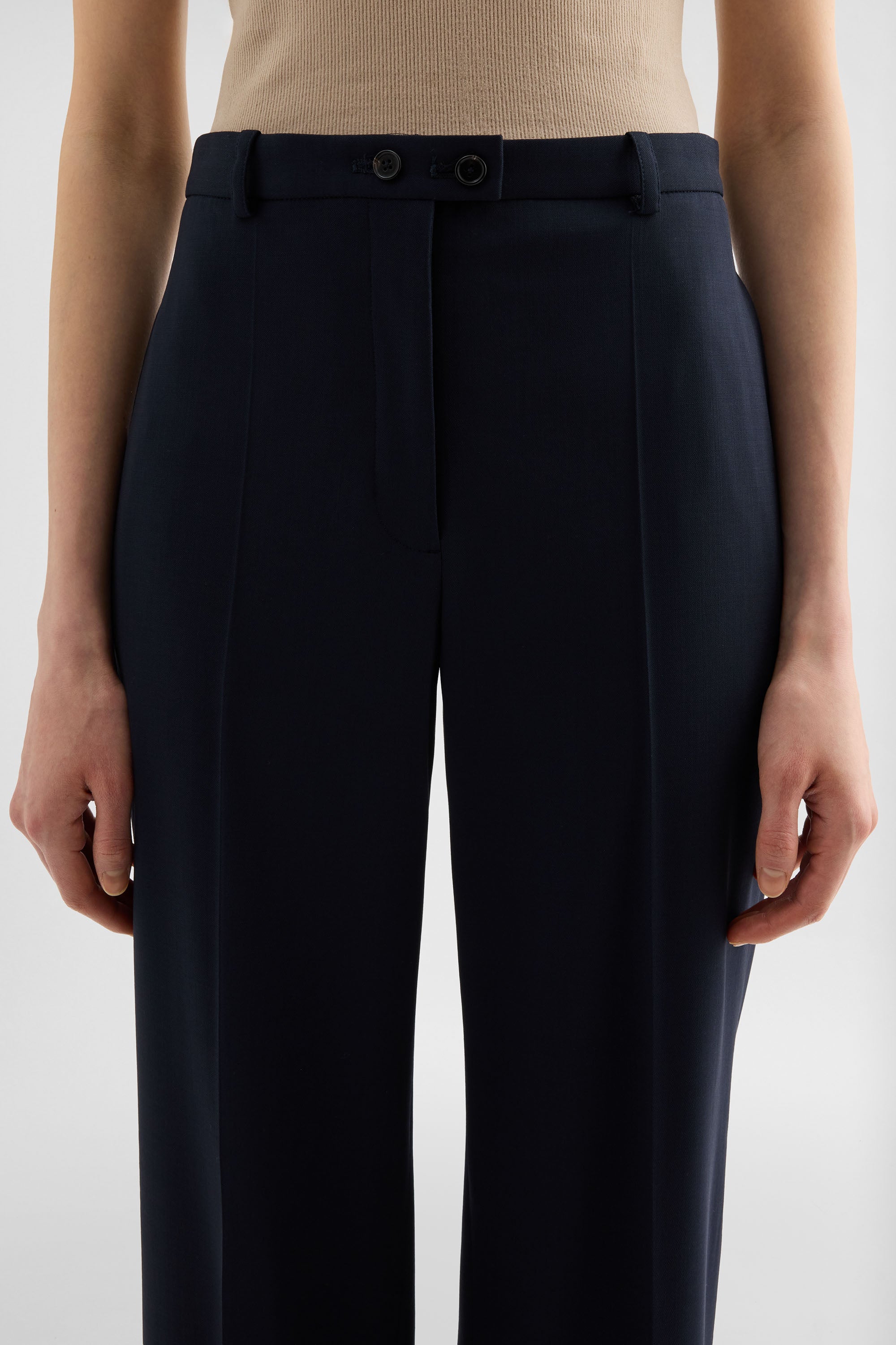 jil sander wool cady trousers for women