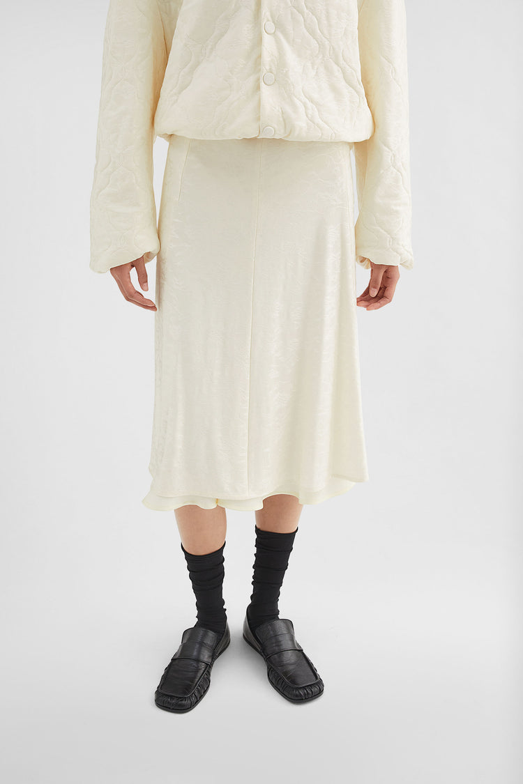 Fluid Viscose Jacquard Skirt