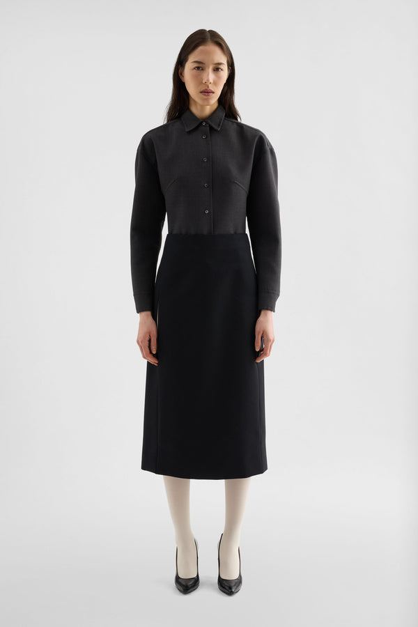 jil sander silk faille skirt for women