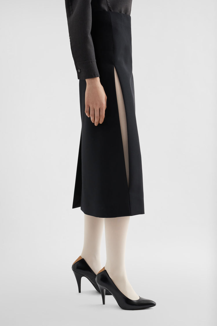 jil sander silk faille skirt for women